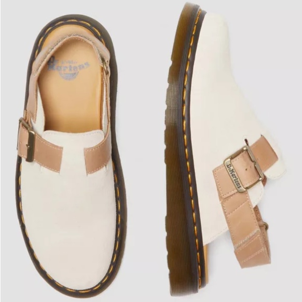 DR. MARTENS JORGE II SUEDE & LEATHER SLINGBACK MULES